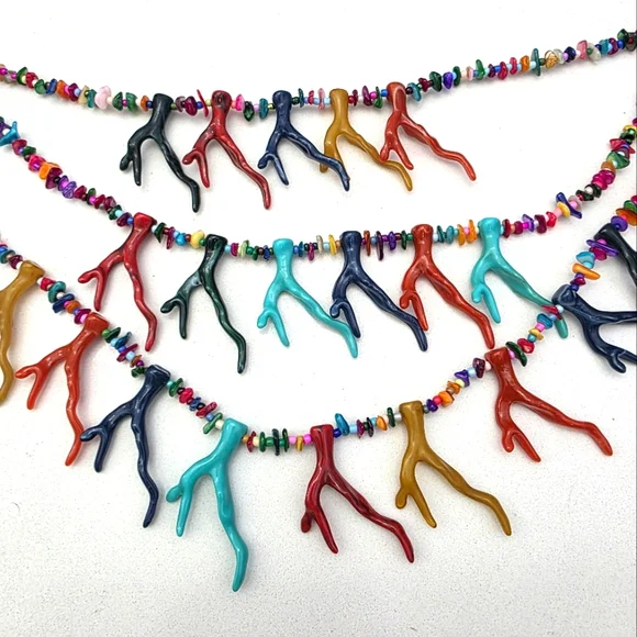 NWT Piper K Coral, Colorful Beaded Necklace - Picture 3 of 7